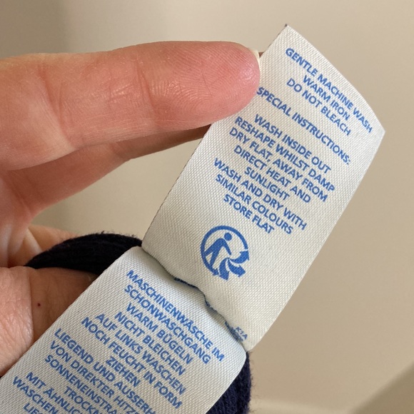 Boden Dress Womens 6 8 Navy Blue Fit Flare Sweater Knit Knee Length Scoop Neck - Picture 12 of 13